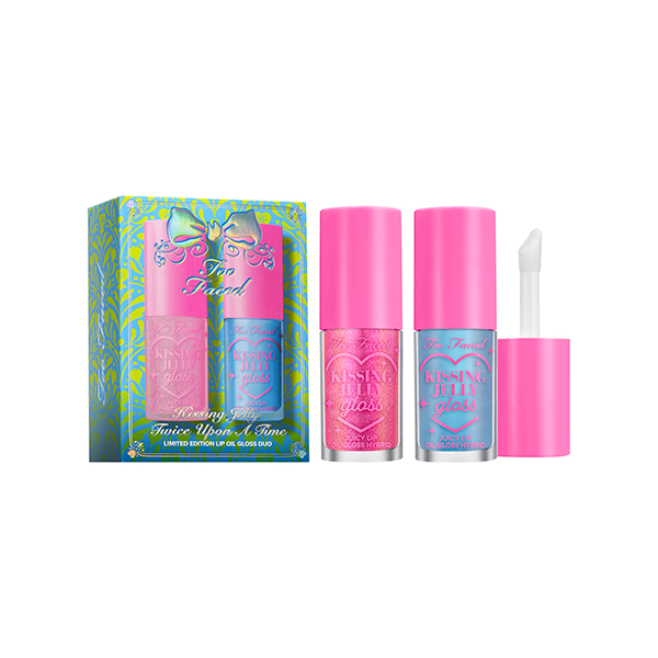 TOO FACED Kissing Jelly Twice Upon A Time Lip Oil Gloss Duo